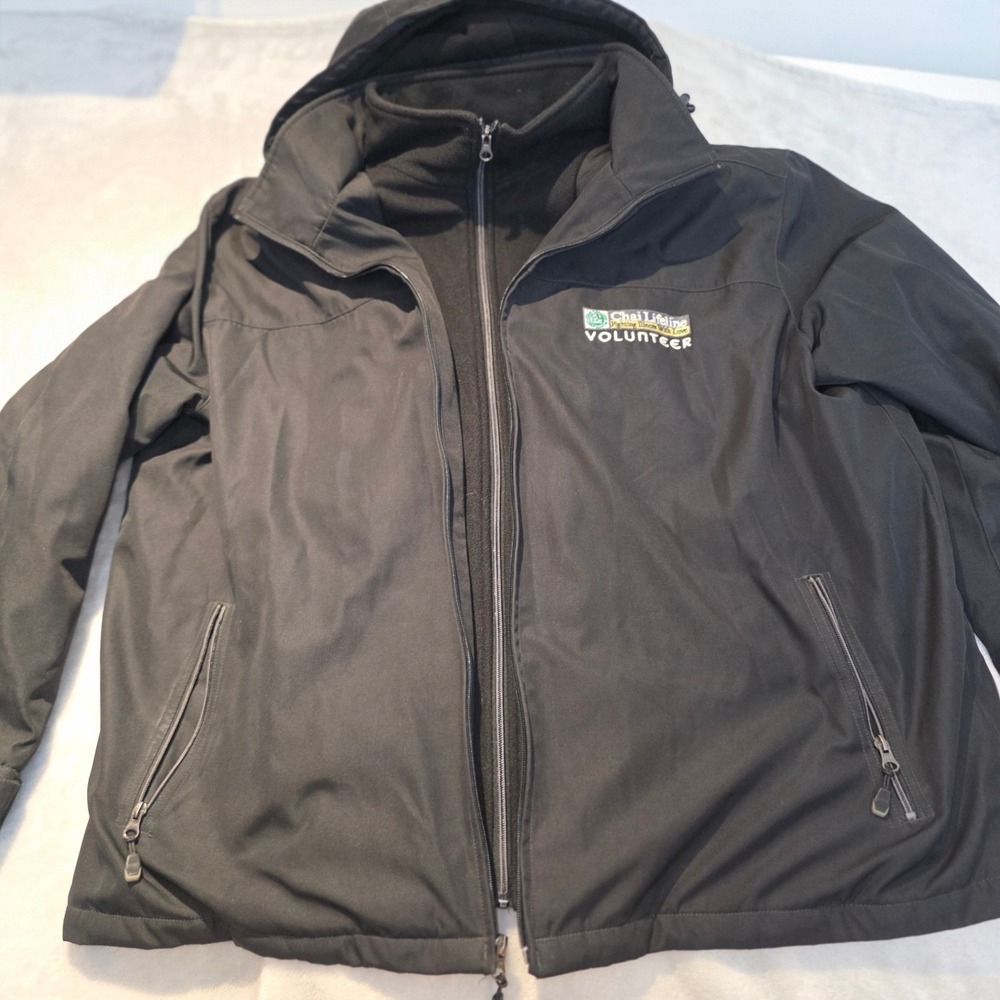Sonoma Mens Jacket XXL Winter zip Hood Coat Outerwear Double Full Zipper Warm‎